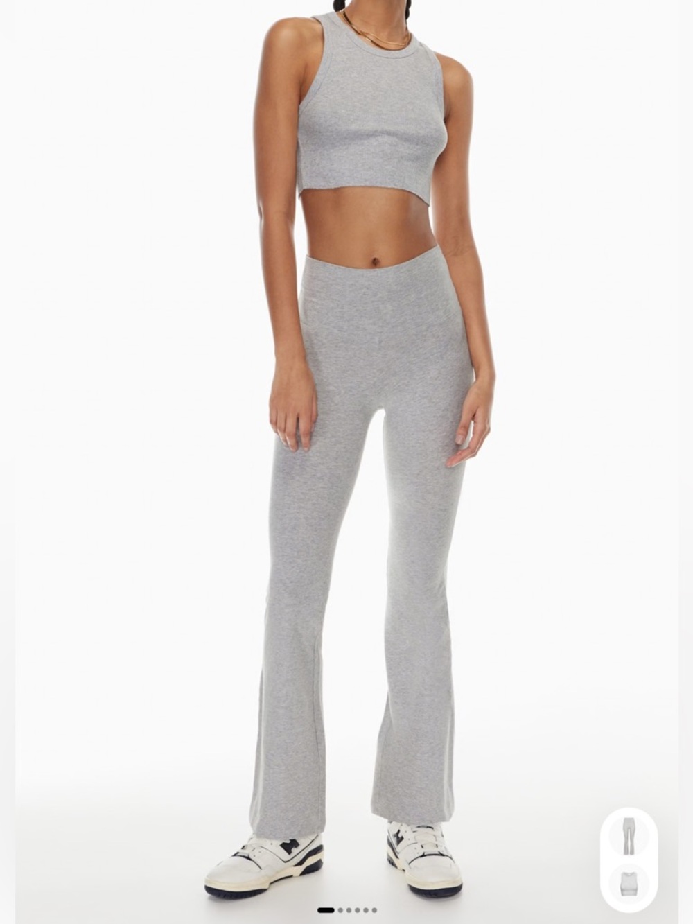 Aritzia TNA Grey Chill Atmosphere High Waisted Flare Leggings